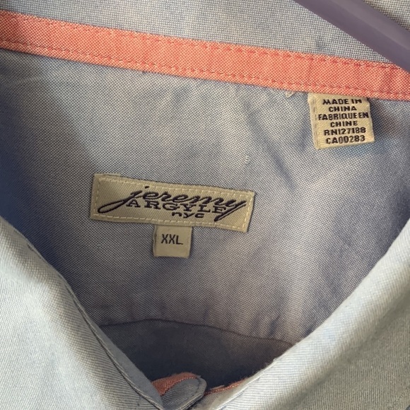 Jeremy Argyle NYC long sleeve mens dress shirt Cruise wear designer buttons - Picture 5 of 12